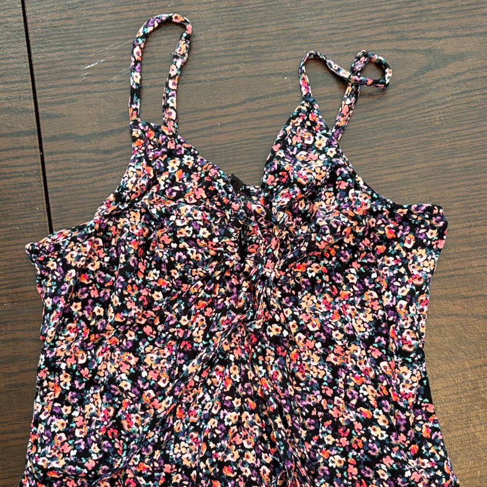 Wild Fable Floral Print Dress - Black, Pink, Orange